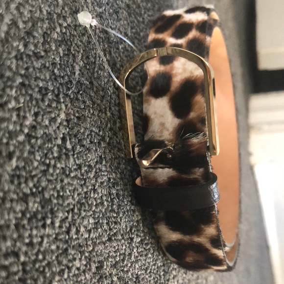 Brand new !!! Leapord calf skin belt main image 2